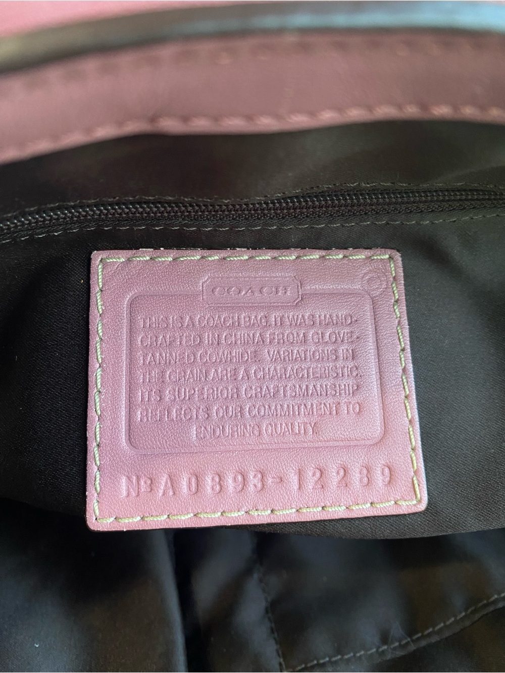 Coach Rare Rose Pink Y2K Embossed Hampton Shoulder Bag - Picture 13 of 13